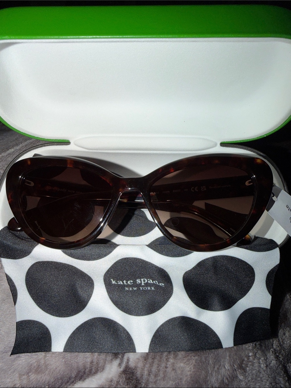 Kate Spade NWT Tortoiseshell Cat-Eye Sunglasses